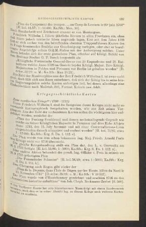 Kriegsgeschichtliche Karten