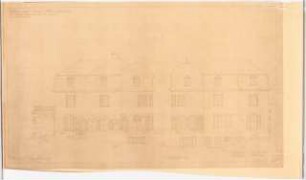 Garten Schmidt, Fröndenberg: Haus auf dem Hirschberg in Fröndenberg: Ansicht der Gartenseite 1:50