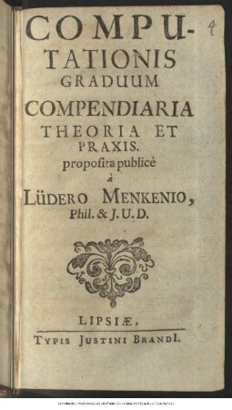 Computationis Graduum Compendiaria Theoria Et Praxis