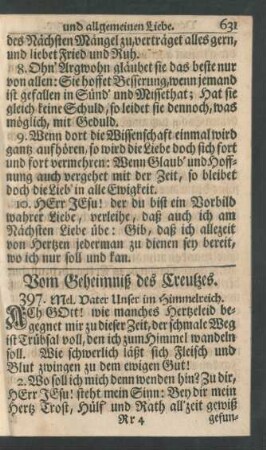 Vom Geheimnis des Creutzes