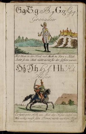 G. Grenadier. - H. Husar.