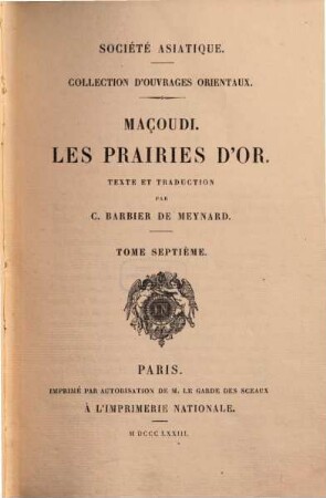 Les prairies d'or, 7
