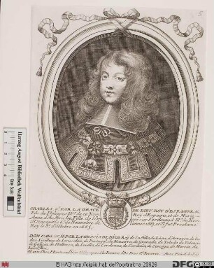 Bildnis Karl (Carlos) II., König von Spanien (reg. 1665-1700)