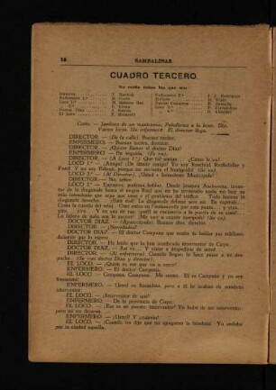 Cuadro tercero - No están todos que son