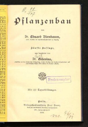 Pflanzenbau