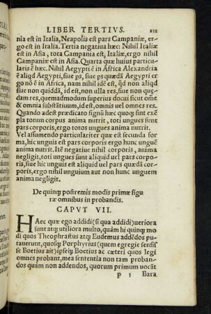 De quinque postremis modis primae figurae omnibus in probandis. Caput VII.
