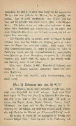 Was ist Nahrung und was ist Gift?