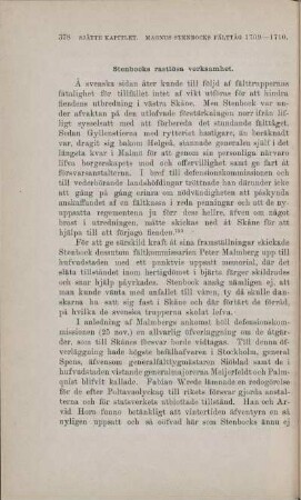 Stenbocks rastlösa verksamhet.