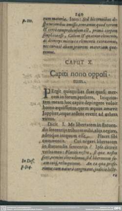 Caput X. Capiti nono oppositum
