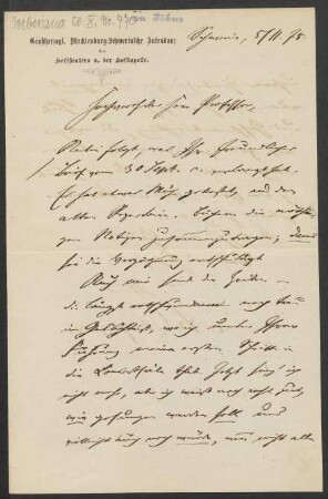 Brief an Friedrich Wilhelm Jähns : 05.11.1878