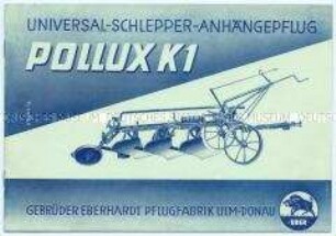 Universal-Schlepper-Anhängepflug Pollux K 1