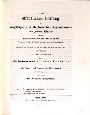 De libello Plutarchi  inscripto : (Programm mit Schulnachrichten.)