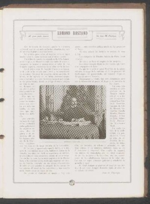 Edmond Rostand : Al gran poeta muerto