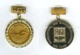 Medaille des Wanderpokals Schwimmen des Freien Deutschen Gewerkschaftsbundes (FDGB)