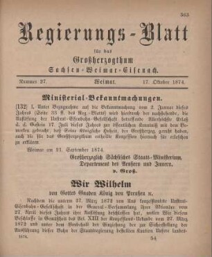 Nr. 27 : 17. Oktober 1874