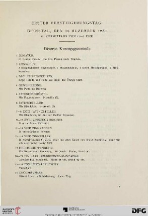A. Vormittags von 10-2 Uhr (Nr. 1-261)