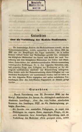 Auswahl von Gutachten medicinisch-forensischen und medicinal-polizeilichen Inhalts