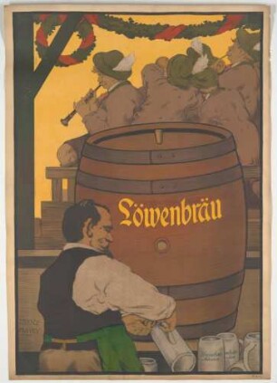 Plakat: Löwenbräubrauerei in München