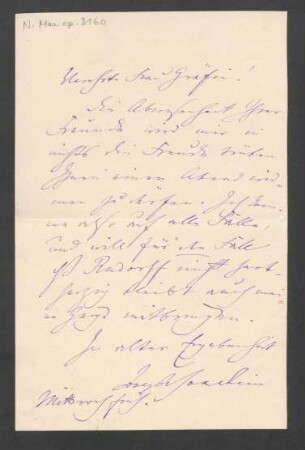 Brief an Unbekannt : 28.01.1854