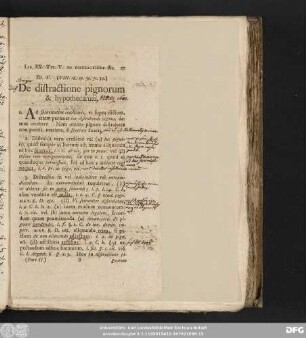 Tit. V. (VIII. 28. 29. 30. 31. 34.) De distractione pignorum & hypothecarum.