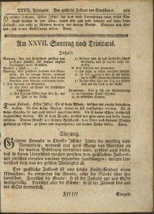 Am XXVII. Sonntag nach Trinitatis.