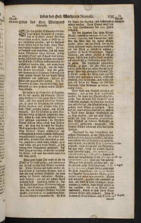 1135-1146, Leben des Heil. Martyrers Nemesii - Leben der H. Victoriae, Jungfrauen und Martyrin