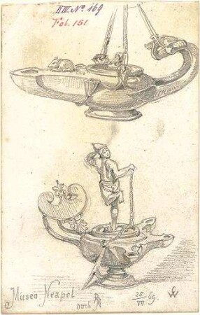 Walther, Conradin; u. a. Deutschland; Italien; Sammlung Conradin Walther: Band IV, Nr. 143 - 188 (fol. 125 - 168) - Gefäße aus dem Museum in Nepael (Perspektiven)