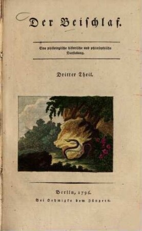 Der Beischlaf : Eine phisiologische, historische und philosophische Darstellung in drei Theilen. 3