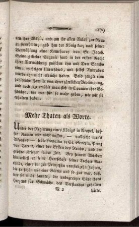 Mehr Thaten als Worte