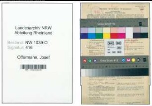 Entnazifizierung Josef Offermann , geb. 13.09.1908 (Kaufmann)