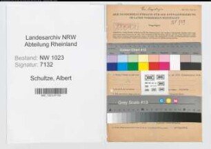 Entnazifizierung Albert Schultze , geb. 21.02.1915 (Justizinspektor)