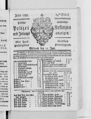 24tes Stück., Ausgabe vom 11. Juni 1788