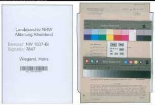 Entnazifizierung Hans Wiegand , geb. 25.02.1905 (Kaufm.Angestellter)