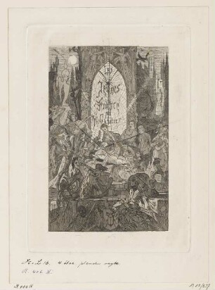 Titelblatt aus: Théophile Gautier, "Les jeunes France", Paris 1866