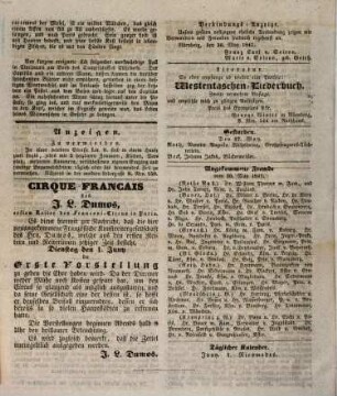 Nürnberger Zeitung. 8,6, 8,6. 1841