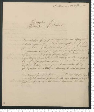 Brief von Arthur Lutze an Adelbert von Chamisso
