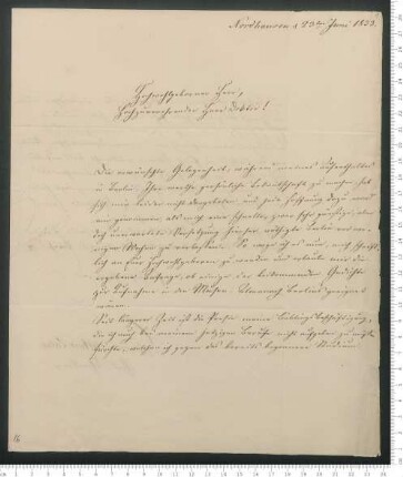 Brief von Arthur Lutze an Adelbert von Chamisso
