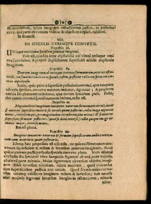 VIII. De Speculis Utrinque Convexis.