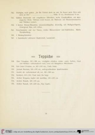 Teppiche (Nr. 748-753)