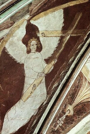 Christus, Maria, Kirchenväter, Evangelistensymbole und Engel mit den Leidenswerkzeugen