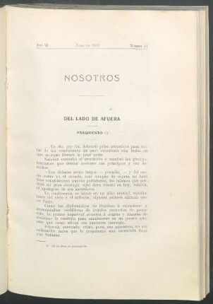 Del lado de afuera : Fragmento