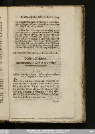 Dritter Abschnitt. Pneumatologie oder Geisterlehre.