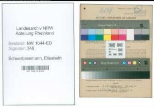 Entnazifizierung Elisabeth Schuerbessmann , geb. 08.08.1894 (Lehrerin)