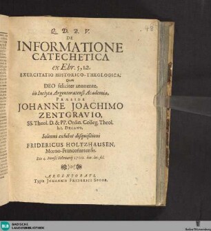 De informatione catechetica : ex Ebr. 5,12 exercitatio historico-theologica