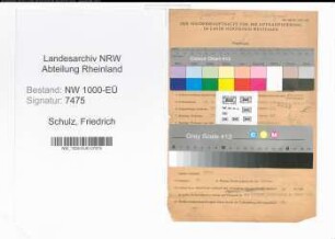 Entnazifizierung Friedrich Schulz, geb. 14.02.1912 (Prokurist)