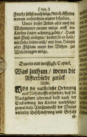 Das ein und dreissigste Capitel. - Das vier und dreissigste Capitel.