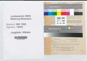 Entnazifizierung Wilhelm Jungbluth, geb. 13.04.1892 (Beamter)