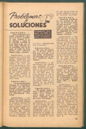 Problemas y soluciones