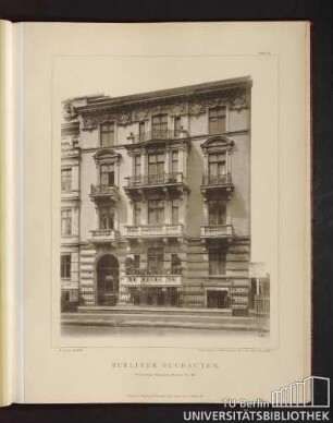 Tafel 16. Wohnhaus Klopstock-Strasse No. 65.