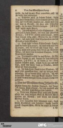 Von der Menschwerdung Jesu Christi.